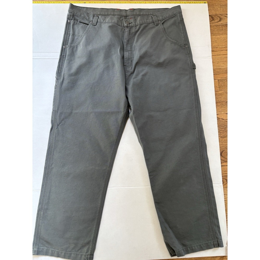 Craftsman Workwear Carpenter Pants Utility Canvas Straight Leg Gray Men's 44x30